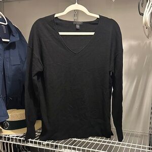 J. Crew Black Long Sleeve V-Neck Sweater